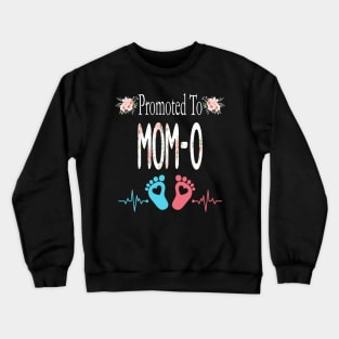 Promoted to MOM-O - Mother's Day - Christmas First Time Family Crewneck Sweatshirt